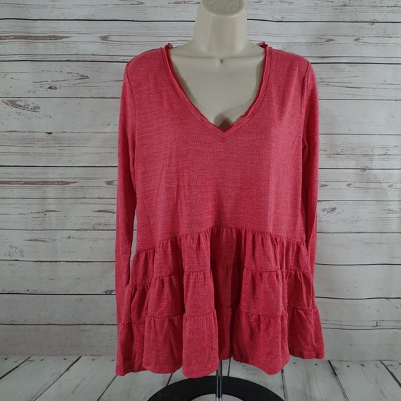 Anthropologie Deletta Rasberry Thea Peplum Blouse - Picture 2 of 11